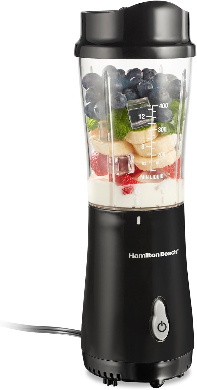 Hamilton Beach Portable Blender for Smoothies With 14 oz. Travel Jar
